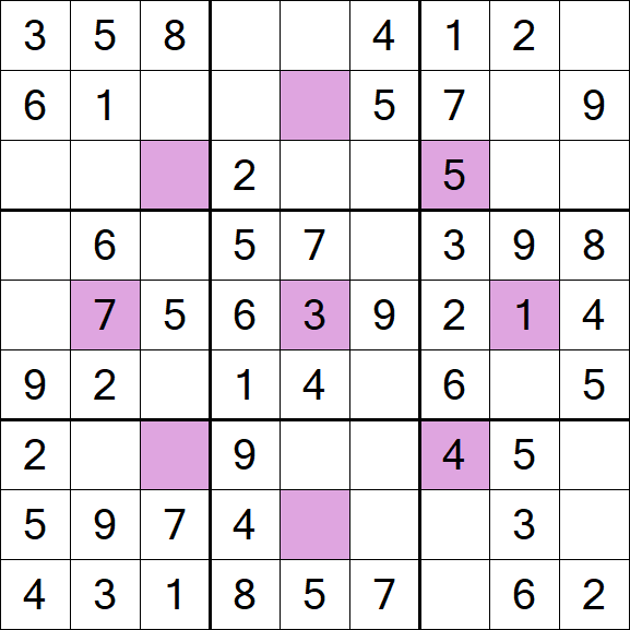 Asterisk Sudoku - Einfach