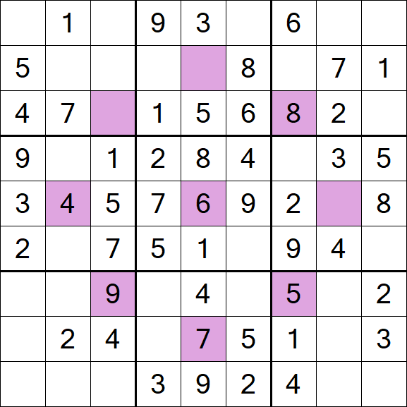 Asterisk Sudoku - Einfach
