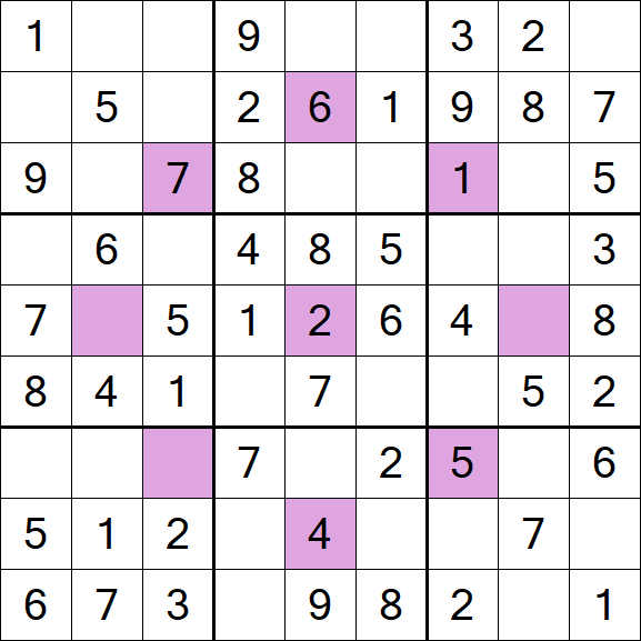 Asterisk Sudoku - Einfach