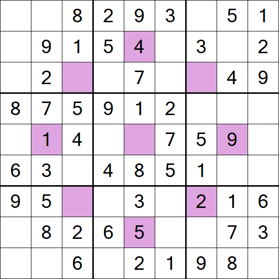 Asterisk Sudoku - Simple