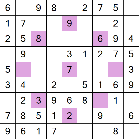 Asterisk Sudoku - Einfach