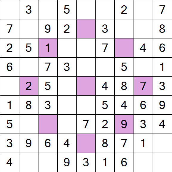 Asterisk Sudoku - Einfach
