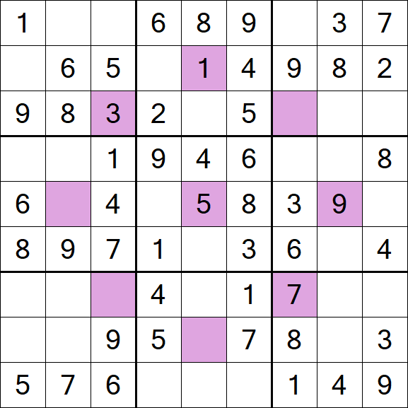 Asterisk Sudoku - Einfach
