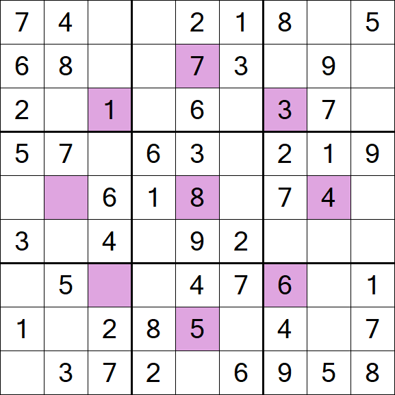 Asterisk Sudoku - Easy