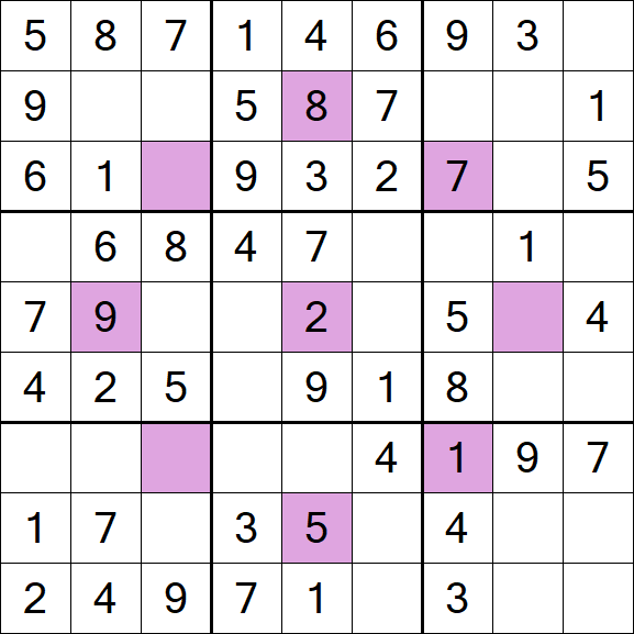 Asterisk Sudoku - Einfach