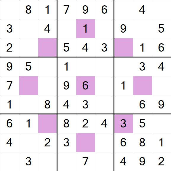 Asterisk Sudoku - Einfach