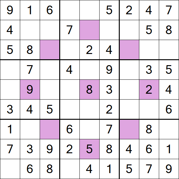 Asterisk Sudoku - Einfach