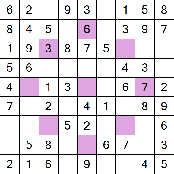 Asterisk Sudoku - Easy