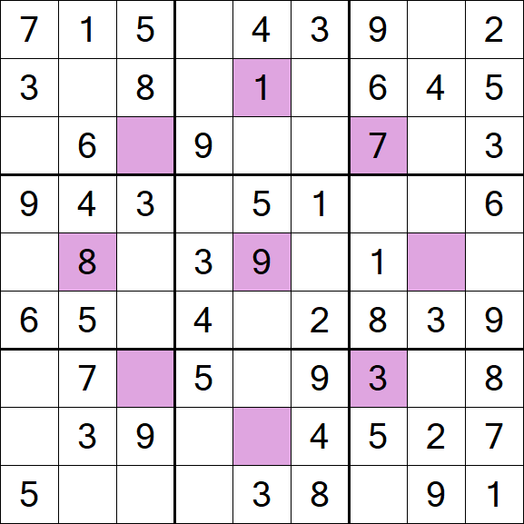 Asterisk Sudoku - Easy