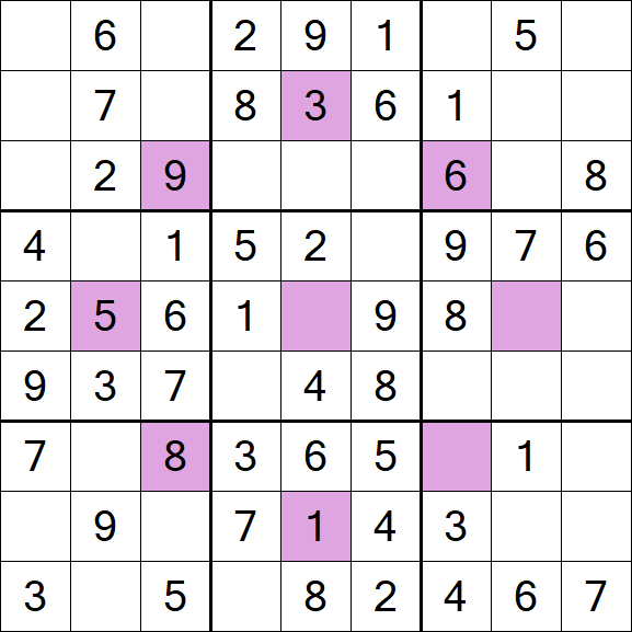 Asterisk Sudoku - Easy