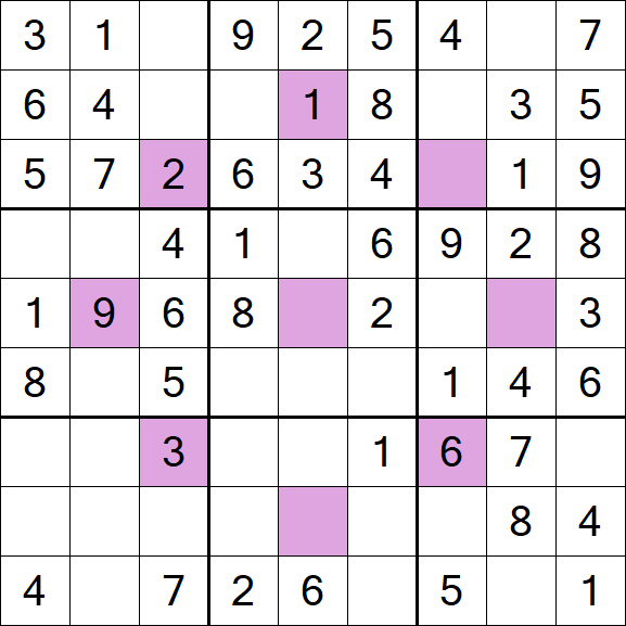 Asterisk Sudoku - Easy