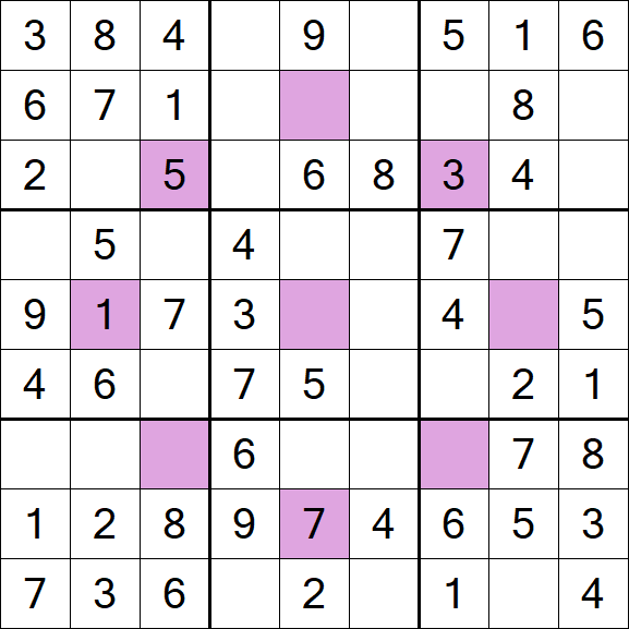 Asterisk Sudoku - Easy