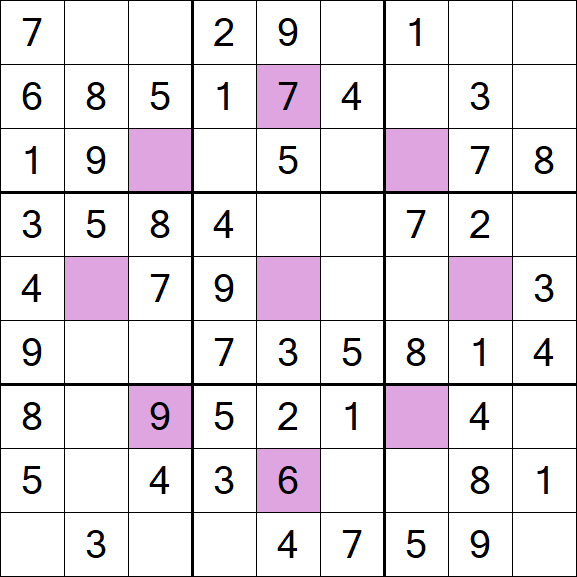 Asterisk Sudoku - Easy