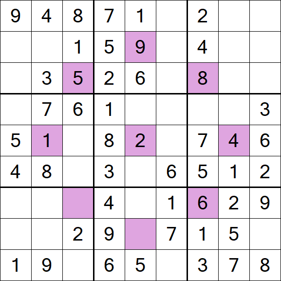 Asterisk Sudoku - Easy