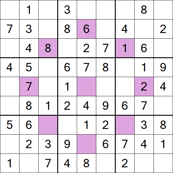 Asterisk Sudoku - Simple