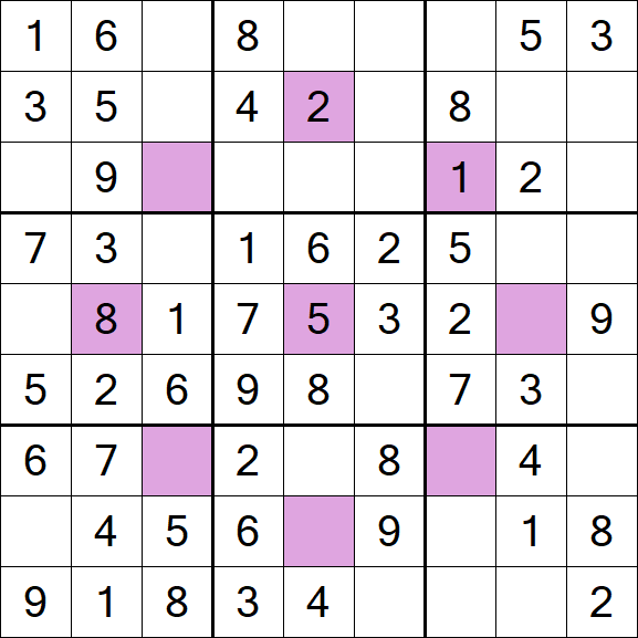 Asterisk Sudoku - Simple