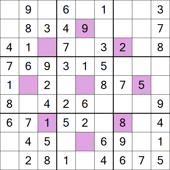 Asterisk Sudoku - Simple