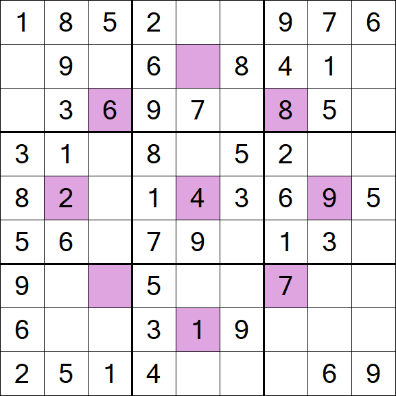 Asterisk Sudoku - Simple