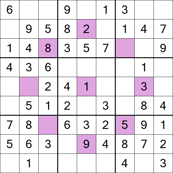Asterisk Sudoku - Simple