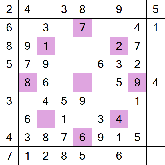 Asterisk Sudoku - Simple