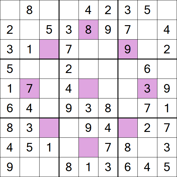Asterisk Sudoku - Simple