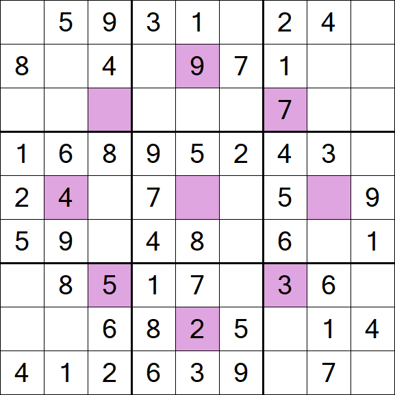 Asterisk Sudoku - Simple