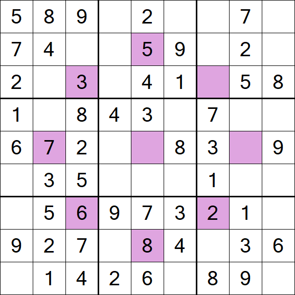 Asterisk Sudoku - Simple
