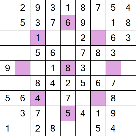 Asterisk Sudoku - Simple