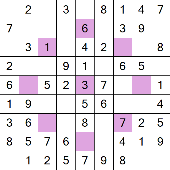 Asterisk Sudoku - Simple