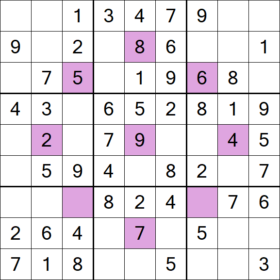 Asterisk Sudoku - Simple