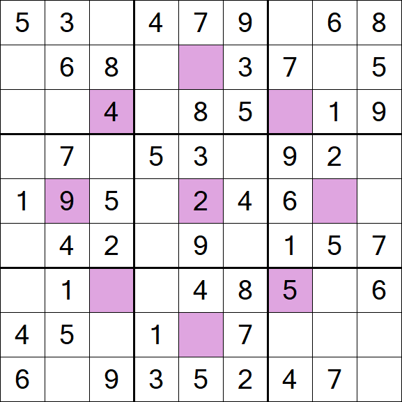 Asterisk Sudoku - Simple