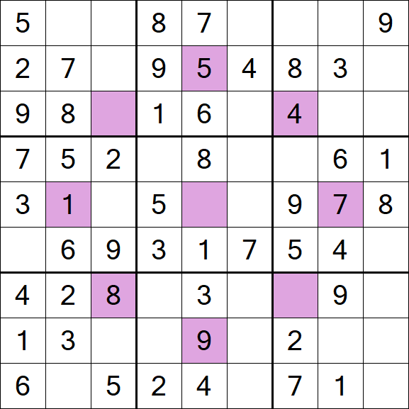 Asterisk Sudoku - Simple