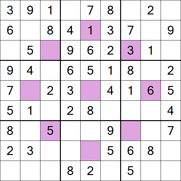 Asterisk Sudoku - Simple