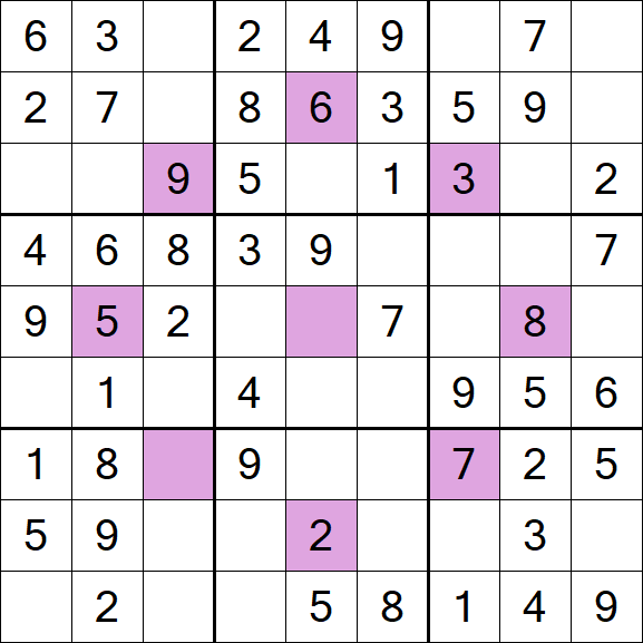 Asterisk Sudoku - Simple