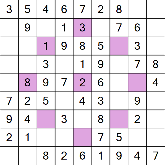 Asterisk Sudoku - Simple