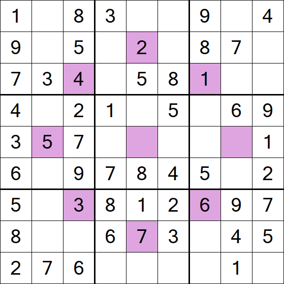 Asterisk Sudoku - Simple