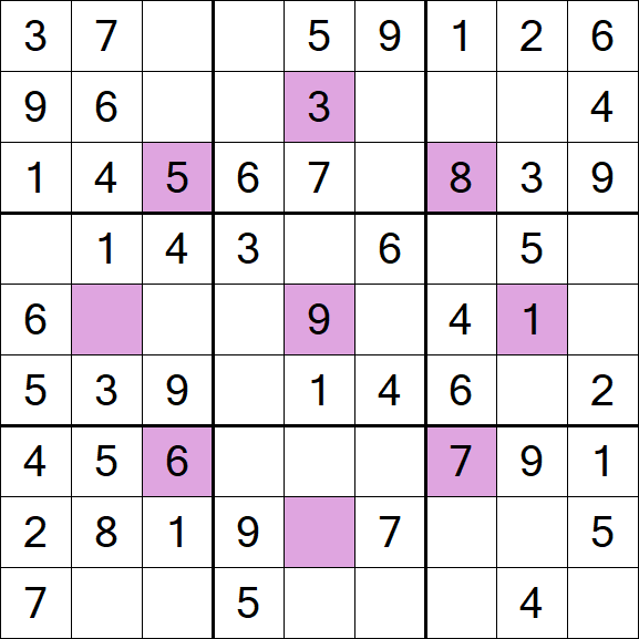 Asterisk Sudoku - Simple