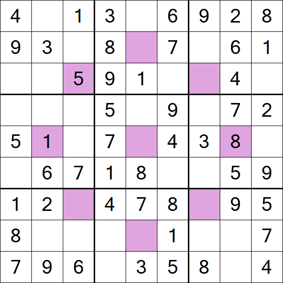 Asterisk Sudoku - Simple