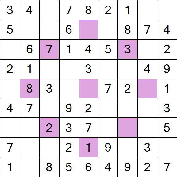 Asterisk Sudoku - Simple