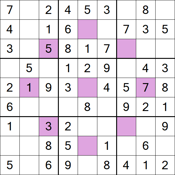 Asterisk Sudoku - Easy