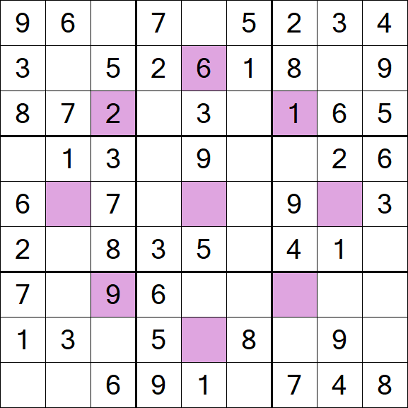 Asterisk Sudoku - Simple