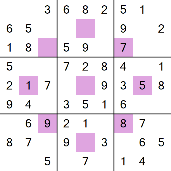 Asterisk Sudoku - Simple