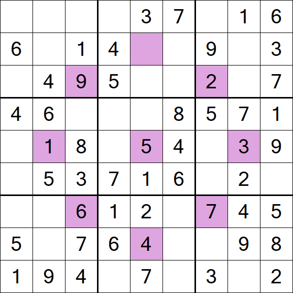 Asterisk Sudoku - Simple