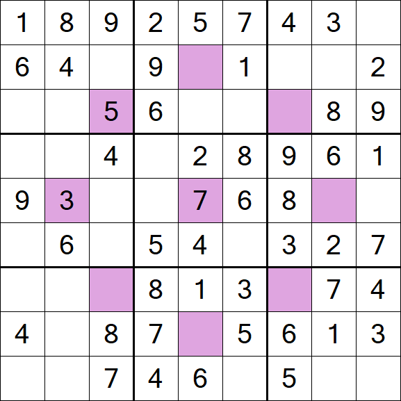 Asterisk Sudoku - Simple