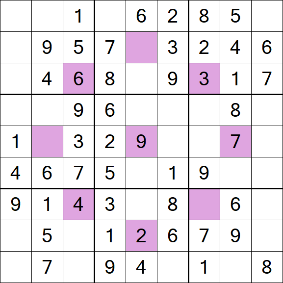 Asterisk Sudoku - Easy