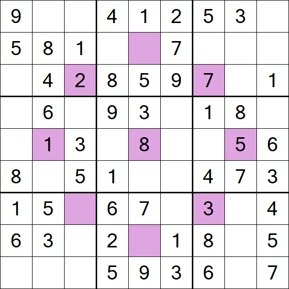 Asterisk Sudoku - Simple