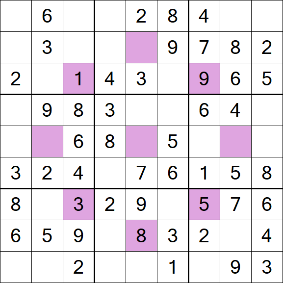 Asterisk Sudoku - Simple