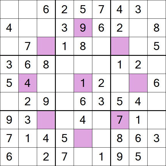 Asterisk Sudoku - Simple