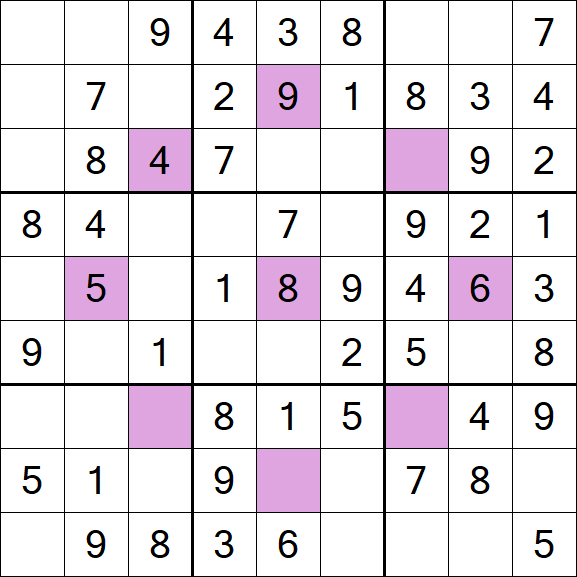 Asterisk Sudoku - Fácil