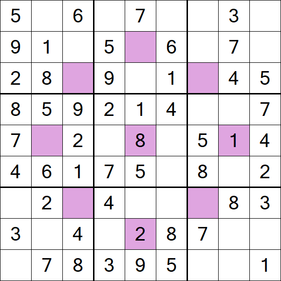 Asterisk Sudoku - Easy